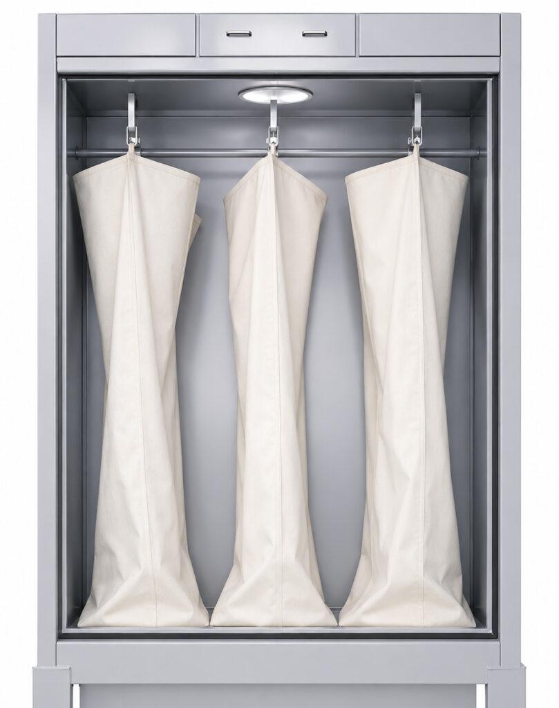 Filter bags inside an Winona Van Norman Bag House Style Dust Collector, designed to capture airborne dust, fine particulates, and debris while maintaining efficient airflow in industrial environments.