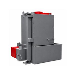 Angle view of a Winona Van Norman Table Washer designed for efficient cleaning of engine components before machining or assembly.