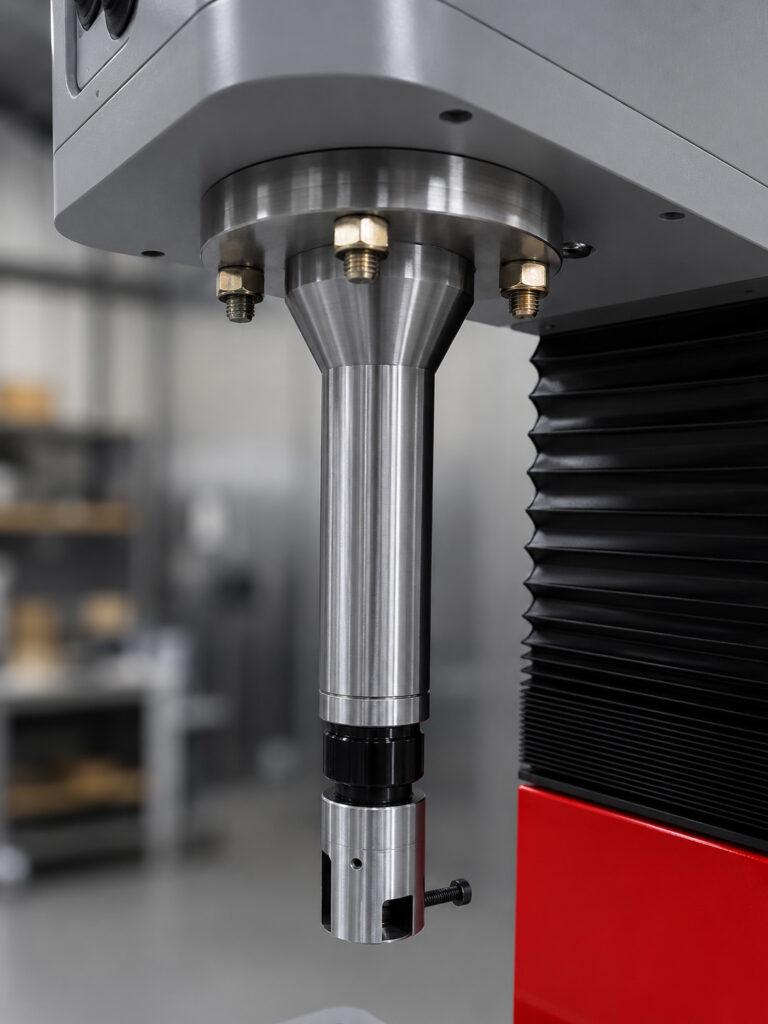 Close-up of an optional attachment for the Winona Van Norman CBMX Small Engine Boring Machine used to expand machining capabilities and accommodate additional cylinder applications.