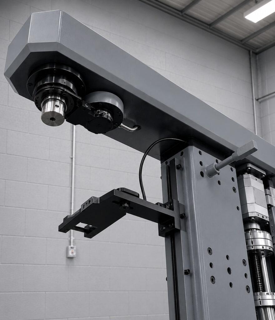 Close-up of the honing head on the Winona Van Norman VHX Vertical Hone showcasing the precision honing assembly used for accurate cylinder bore finishing.