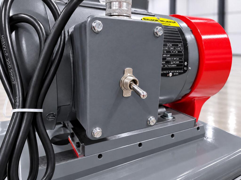 Motor switch on the Winona Van Norman CRG170 Cap and Rod Grinder used to control the grinding motor during cap and connecting rod machining.