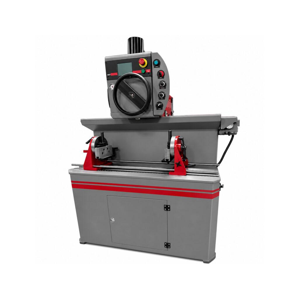 Angle view of a Winona Van Norman Seat and Guide Machine designed for precision valve seat cutting and valve guide machining on cylinder heads.