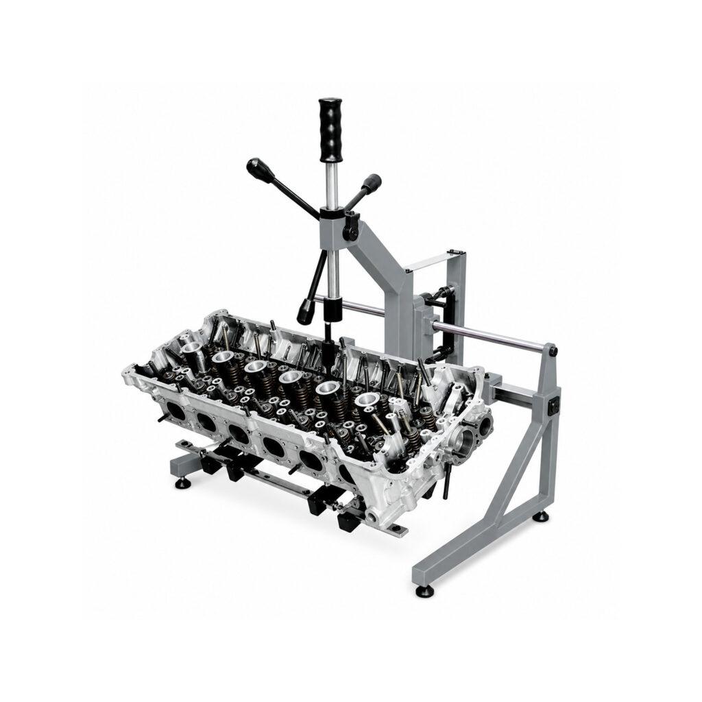 Angle view of the Winona Van Norman DB-1 Disassembly Bench designed for efficient engine component disassembly, inspection, and rebuilding operations.
