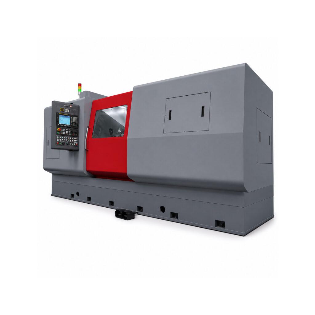 Angle view of a Winona Van Norman Crankshaft / Camshaft Grinding Mass Production DU CNC machine engineered for high-precision, high-volume grinding of crankshafts and camshafts.