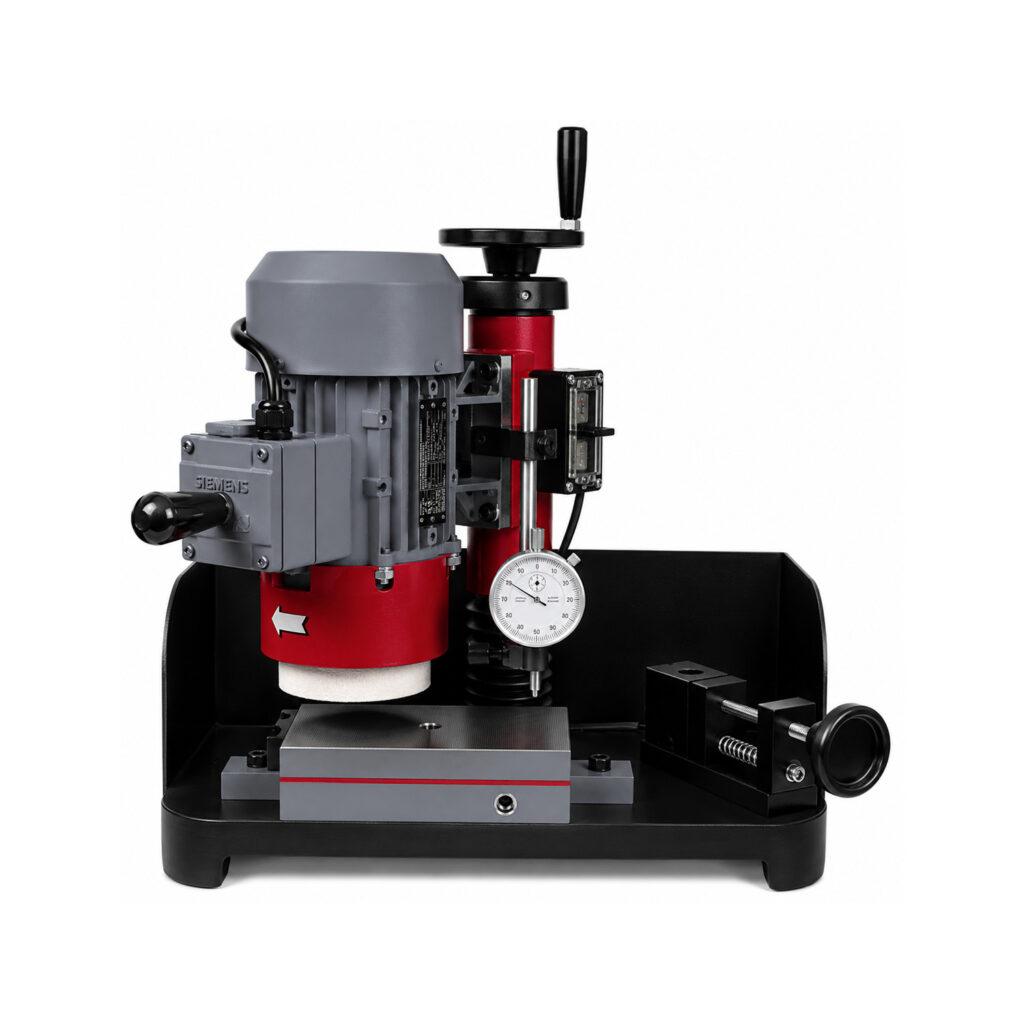 Angle view of the Winona Van Norman PCGX Pre-Cup Surfacer designed for precision resurfacing of diesel cylinder head pre-cup bores.