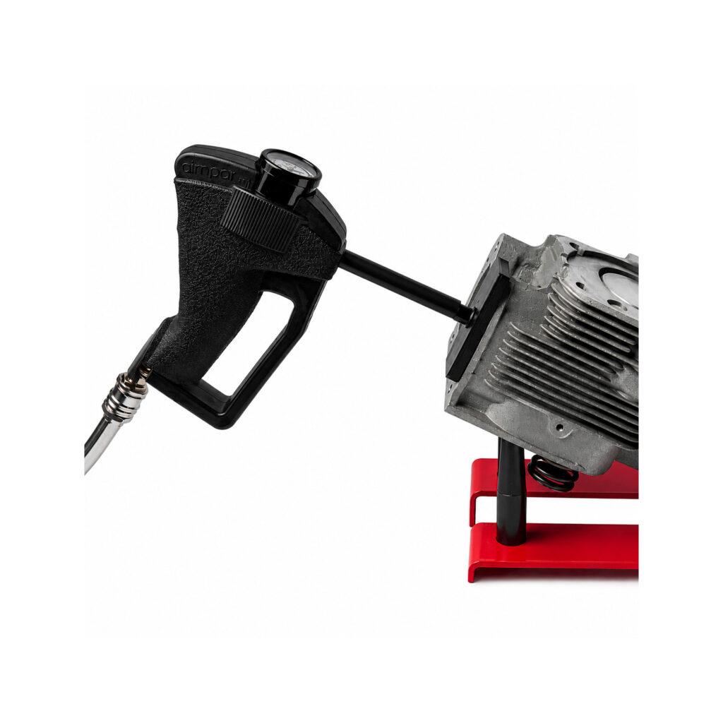 Angle view of a Winona Van Norman Vacuum Tester Kit used to inspect valve sealing and verify cylinder head integrity.