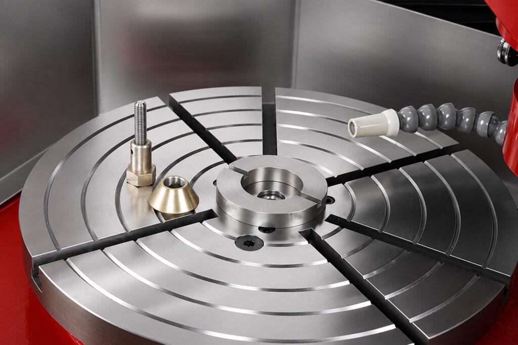 Close-up view of the Winona Van Norman Flywheel Grinder highlighting the precision grinding assembly, worktable, and machining components.
