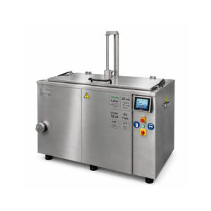 Angle view of a Winona Van Norman Ultrasonic Washer designed for precision cleaning of engine components and intricate industrial parts.
