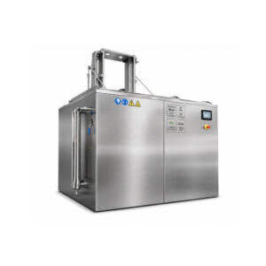 Angle view of a Winona Van Norman Ultrasonic Washer designed for precision cleaning of engine components and intricate industrial parts.