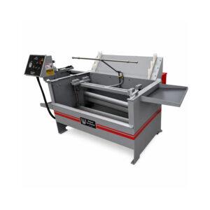 Angle view of a Winona Van Norman Line Hone Machine featuring a precision honing spindle, rigid machine frame, adjustable workholding system, and operator controls for restoring engine main bearing bores.